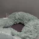 Bedsure Calming Dog Bed for Small Dogs - Donut Washable Small Pet Bed, 23 inches Anti-Slip Round Fluffy Plush Faux Fur Large Cat Bed, Fits up to 25 lbs Pets, Apple Green