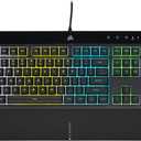 Corsair K55 RGB PRO Membrane Wired Gaming Keyboard IP42 Dust and Spill-Resistant 6 Macro Keys with Elgato Integration iCUE Compatible QWERTY NA PC, Mac, Xbox Black