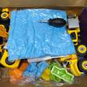 YIDESTARS Play Construction Sand Kit,2.2lbs Magic Sand W/4 Large Take Apart Construction Trucks,1 Sandbox,8 Worker Figures and Road Signs,8 Molds,Toys for 2-8 Years Old Boys Girls