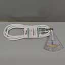 YOJOE 3-Outlets Indoor Outdoor Extension Cord with Lighted End, 3 Prong 13A Weatherproof Power Cord, 16 Gauge Heavy Duty 8 ft White Extension Cord Multiple Outlets, 16/3 SJTW UL Listed