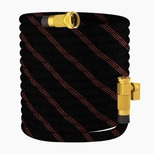 Garden Hose 50ft - Non-Expandable, Flexible, Kink-Free - 3/4'' Fitting High-Pressure & Lightweight Garden Water Hose with Burst Resistance - All-Weather Use for Gardens, Car Washing & Pet Care