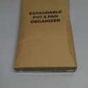 MUDEELA Pot Rack Pan Organizer inside Cabinet - Expandable Pot Lid Organizer for Cabinet with 12 Adjustable Dividers, Cutting Board Organizer Holder Baking Rack Kitchen Cabinet Storage Organization