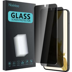 2 Pack Privacy Screen Protector for Samsung Galaxy S22 Plus/S23 Plus 5G, Anti Spy Tempered Glass 9H Hardness, Black Protector Anti Spy, Bubble Free, Anti-Scratch