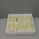 Flameless Candles Battery Operated Pillar Real Wax Flickering Electric LED Candle Gift Sets with Remote Control Cycling 24 Hours Timer, Pack of 6 (3" D x 4" H, Ivory)