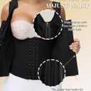 SHAPSHE Waist Trainer Corset for Women Tummy Control Workout Sport Girdle Hourglass Cincher Body Shaper Postpartum with Bra (Black, XXXL)