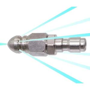 MIZORLIE Pressure Washer Sewer Jetter Nozzle with Stainless Steel, Mini Compact Durable Sewer Jet Nozzle,Pressure Drain Jetter Hose Nozzle,1/4'' Quickly Connector, 5000 PSI (1 Set)