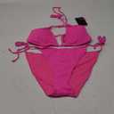2 Piece Swimsuits Women Bikini Sets Triangle Halter Bathing Suit with Sexy Mesh Beach Cover Up 2XL, Hot Pink 