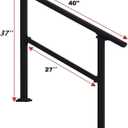 Hand Rails for Outdoor Steps,3 Step Stair Railing Kit