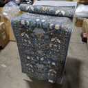 Washable 2x8 Hallway Runner Rug: Vintage Water-Resistant Kitchen Entryway Rug Ultra Soft Living Room Bedroom Carpet Non Slip Indoor Low Pile Floor Mat for Bathroom Dining Room(2x8,Floral/Blue)