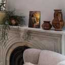 3 x ALKB Jesus and Lamb Metal Sign Wall Art Gifts for Christians.He Left The 99 to Rescue Me Sign Print Christian Home,Office,Bedroom Wall Decor 8 x 12 Inch