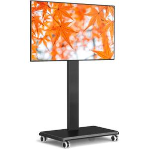 TVON Rolling TV Stand for 32-70 Inch TVs，Elegant Floor TV Stand with Wheels