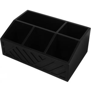 Garneck Wooden Storage Box for Tea Bag Sugar Packet Bar Countertop Organizer Compartment (Black)