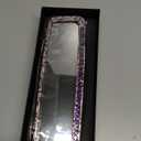 Bling Car Rear View Mirror, Rhinestones Crystal Clip-on Rearview Mirror with HD Glass, Compatible with Most Cars, SUVs, Vehicles, Auto Interior Accessories for Women Girl (Purple)