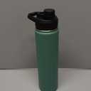 Fijinhom 24 oz Insulated Water Bottle with Handle, 304 Stainless Steel Water Bottles with Wide Mouth, Double Wall Vacuum Sports Water Bottle, BPA Free, Keep Cold and Hot, Forest Green