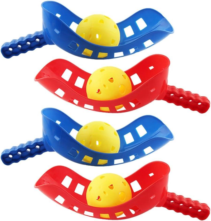 Sports Scoop Balls Set for Kids Outdoor Toss and Catch Game with 4 Scoops and 2 Balls Portable Active Play Toy for Backyard Beach Picnic and Family Gatherings