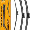 Autoboo OEM Windshield Wiper Blade Replacement for VW Volkswagen Atlas 2018 2019 2020 20221 2022 2023 2024 Original Equipment All-Season Rear Wiper Blade Set 26+22+12 (Set of 3)