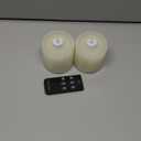 Flickering Flameless Candles with 3D Moving Flame, Real Wax Battery Operated Candles with Timer and Remote, Last 600+ Hours, 3" x 3" LED Fake Candles for Home Wedding Christmas Decor, 2 Pack