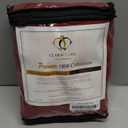 Clara Clark 1800 Series Bed Sheet Sets - Stay fit on Mattress with Elastic Straps at Corners - Queen, Burgundy Red