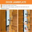 5-Piece Door Reinforcement Set for Jamb,Frame & Hinges Door Lock Security,Door Jamb Reinforcement Set,Anti Door Kick in Heavy Duty Striker Plate Kit,Tamper/Corrosion Proof Door Jamb Repair Kit (Black)