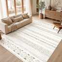 Cotiled Boho 7x10 Area Rug for Living Room: Large Moroccan Washable Rug