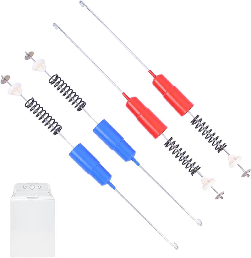 Washer Suspension Rod and Spring Assembly WH16X26909 WH16X26908 Compatible with GE Hotpoint Washing Machine Replace WH16X25220 WH16X25219 AP6292085 AP6286894 EAP12343379 4588119