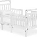 Dream On Me Emma 3-in-1 Wooden Toddler Bed, GREENGUARD Gold, White, Crib,  56 L x 29 W x 28 H