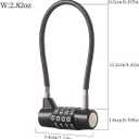 Combination Lock Cable Lock with 4 Digits Cabinet Lock with 3.5" Cable Length Twist 3.5" Length Durable Cable Ideal for lockers, Gym, Toolbox, Case Small Size (3.5")