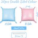 Kelfara Matte Pink and Blue Double Sided Square Foil Balloons Wall, 30Pcs 19 Inch Chrome Foil Balloons Tunnel Arch Kit for Gender Reveal, Baby Shower, Birthday Party Background Decoration