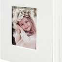 Photo Album 4x6 100 Pockets, Linen Cover Top Loader Vertical, Slip-in Picture White Pockets Albums for Wedding, Family, Anniversary, Baby, Vacation