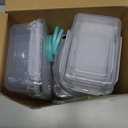 40 Piece Food Storage Containers with Lids(20 Containers & 20 Lids), BPA-Free Plastic Food Containers for Kitchen Storage and Organization, Leak Proof Meal Prep Container, Includes Labels & Pen