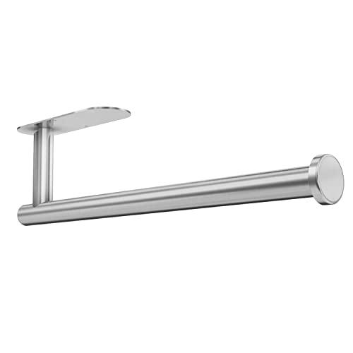 DEKAVA Paper Towel Holder Under Cabinet for Kitchen, Adhesive Paper Towel Holder Wall Mount, SUS304 Stainless Steel 13 inch(1,Silver)