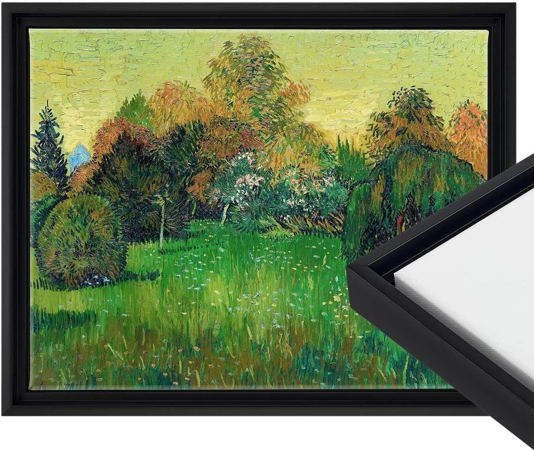 Cardinali Renewal Core Floater Frame, 6-Pack, Black, 5x7, For 3/4" Deep Canvas, Open Back Floating Canvas Frames, No Glass or Backing Floating Illusion Frame, Hardware Included