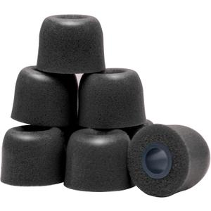 Klowcok Memory Foam Replacement Earbud Tips for KZ ZS10 Pro X ZSN, Sennheiser IE 200, TV Headset, IEM Earphones, in Ear Headphone Tips. 3 Pairs-Small/Medium/Large, Black