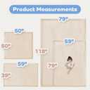 1.5" Thick Padded Baby Play Mat for Floor Tummy Time, Pro Soft Foam Activity Playroom Playmats, Easy Care with Non-Slip Safe for Infant Toddler Kids Crawling 39"x 59" (Beige)