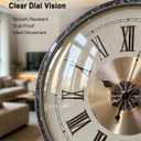 Homestia 15.75 Inch Minimalist Wall Clock,Silent Non-Ticking,Roman Numerals