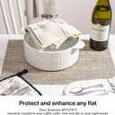 LEXMORE Placemats Set of 8 Vinyl/Plastic Woven Place Mats for Kitchen Table Indoor/Outdoor Washable Placemat Wipeable Dining Table Mats(A-Caramel)