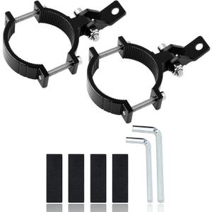 YTT 2PCS UTV Whip Light Mount,Aviation Aluminum Whip Flag Mounts, Off-Road LED Light Bar Mounting BracketRotating Adjustable Off-Road Light Bar Moun Fit 1.57"-2.56" Roll Cage