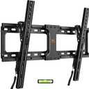 IWORKBOARD 55 65 75 85 inch Tilting TV Wall Mount for 32-90 '' TVs, Low Profile TV Mount Bracket, Safe Lock & Quick Release, Max VESA 600x400mm, 24 inch Studs,132 lbs, Fit Most 55+ 75+ 85+ 86 TVs