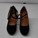 Mostrin Fashion Vintage Womens Small Bowtie Platform Pumps Ladies Sexy High Heeled Shoes (Size 7, Black, 22202)