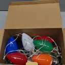 10 Pack Large C9 Christmas Decorations Outdoor Waterproof, Solar C9 Christmas Lights Outdoor with 2 Modes, Solar Pathway Lights for Outside Party Yard Lawn Patio Walkway Xmas Decoration (Multicolor)