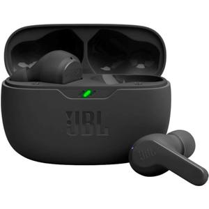 JBL Vibe Beam - True Wireless JBL Deep Bass Sound Earbuds, Bluetooth 5.2, Water & Dust Resistant, Hands-Free Call with VoiceAware, Up to 32 Hours of Battery Life (Black)