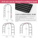 Thickened 0.7mm Tube Garden Arch Trellis - 4.6ft Wide x 7.9ft High or 7.6ft Wide x 6.4ft High - Garden Trellis for Climbing Plants - Stable Garden Arbor, Birthday Party Wedding Arch Decoration, 7.9ft Hx4.6ft W / 6.4ft Hx7.6ft W