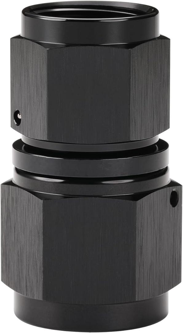 Podavelle 8AN Female to 10AN Female Flare Swivel Coupler Reducer Fitting Adapter Union Straight Aluminum Black