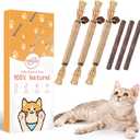 6 Pack Silvervine Sticks Cat Toy, Natural Chew Stick for Dental Care Teeth Cleaning,Matatabi Cat nip Treat Toys for Indoor Cats& Kittens