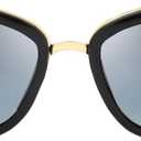 The Fresh Polarized Cat Eye Designer Retro Vintage Sunglasses FR17264P (Black, Grey Gradient)