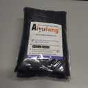 2 x Aiyufeng Extra Long Grey Sheer Curtains 96 Inches Long for Bedroom 2 Panels Set, Farmhouse Wavy Line Light Filtering Clip Jacquard Solid Voile Living Room Curtains, Dual Rod Pocket, 40" Wx96 L Inches