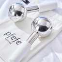 Pfefe 360 Rotating Ice Globes for Face & Eyes, Unbreakable Stainless Steel Cryo Sticks for Beauty Routines, Facials Cold Roller Colling Globes for Puffiness, Wrinkles, Dark Circles, Headaches
