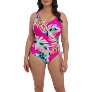 Womens Carabelita Underwire V-Neck Swimsuit with Adjustable Leg (38H, Peony)