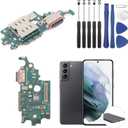 Dock Connector for Samsung Galaxy S21 5G Charging Port Flex Cable Replacement for Samsung S21 5G G991U/G991W USB Charger Dock Board Connector with Tools (Black)
