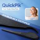 SmartLifeco Eco-Friendly Angled Dental Floss Picks (200ct) - Flossers Made With Straw Wheat Blend, Natural Whitening, Tooth Pick Stick For Adults, Vegan, Bamboo Charcoal Thread For Back Teeth & Molars